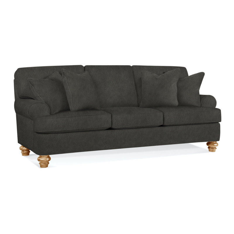 Lowell Sleeper Sofa, Beige Performance Fabric; 0851-73, Gel Memory Foam Mattress, Honey