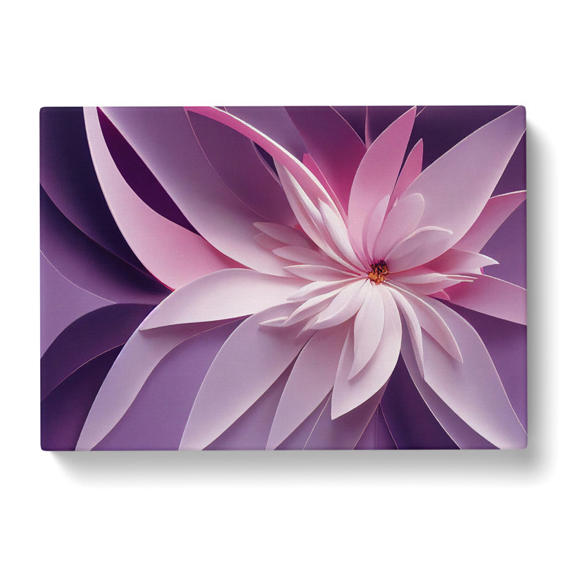 Interesting Modern Flower Art - Wrapped Canvas, 40cm H x 60cm W x 3cm D