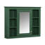 Armoire à pharmacie de 35 po x 27,5 po, armoire de rangement murale pour salle de bain, armoire de salle de bain moderne avec miroir, armoire à miroir avec 6 tablettes ouvertes (meuble-lavabo non inclus)