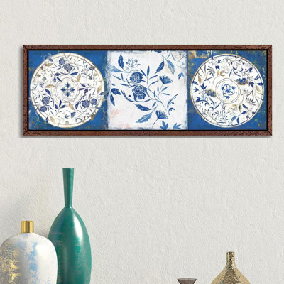 Indigo Ceramics II by Isabelle Z - Panoramic Painting on Canvas