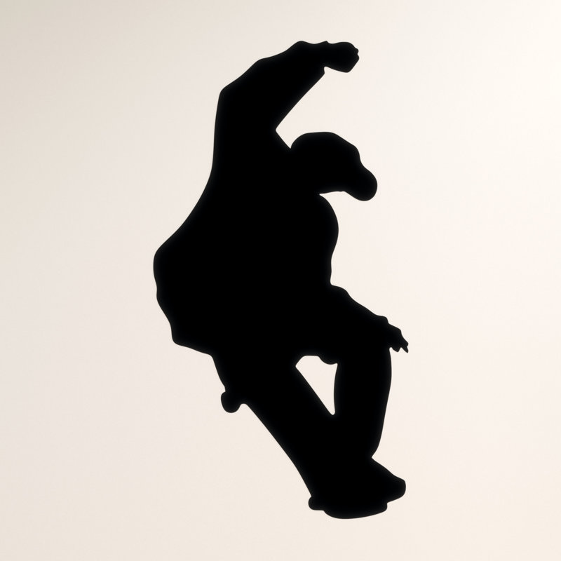 Adhésif décoratif Skateboard Silhouette V, H 36 po x l 19 po