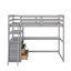 Lit mezzanine simple avec bureau et tablettes-290900513