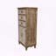 Armoire de rangement rustique en bois avec porte décorative et 3 tiroirs-2013985756