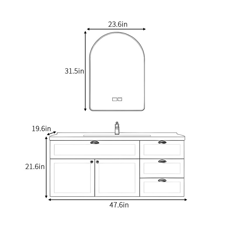 Minimalist high-end style bathroom cabinet