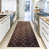 Lago Vista Geometric Tufted Brown Area Rug