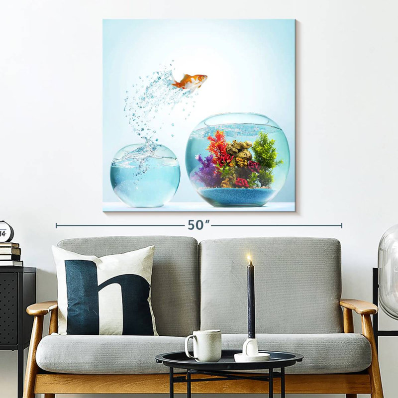 Crowle Fish Moving Out, 33" H x 33" W