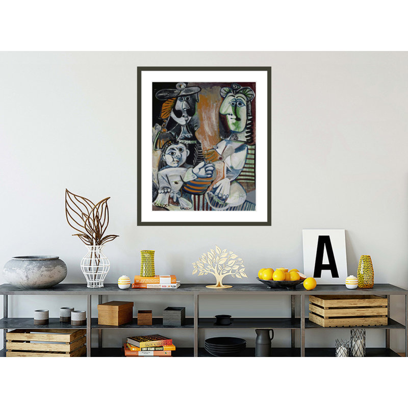 La famille par Pablo Picasso, impression giclée sur cadre, H 39,8 po x l 33,5 po
