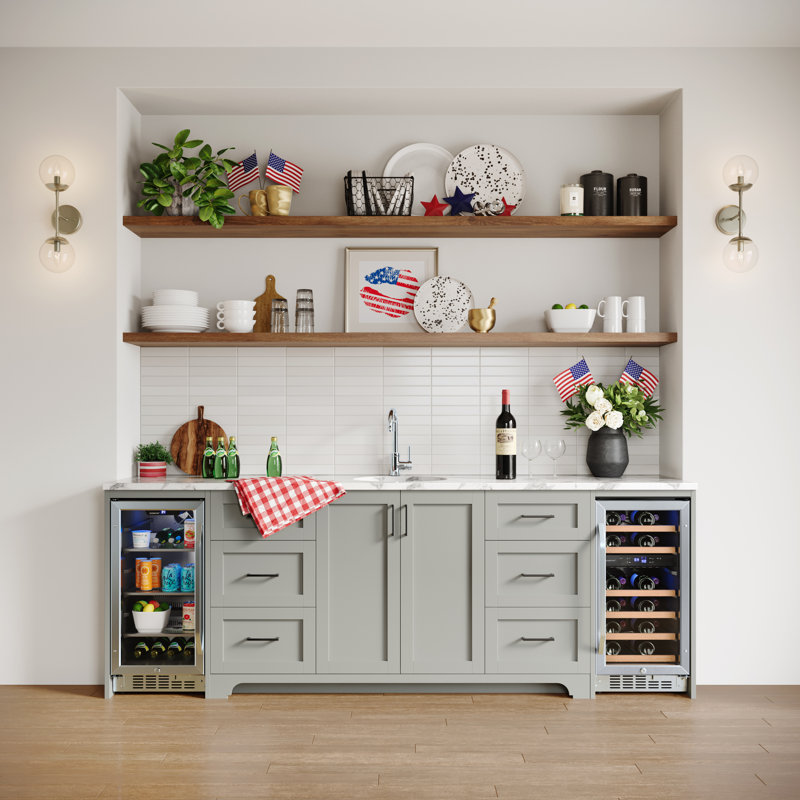 EdgeStar Dual Zone 15'' Built-In 26 Bottle Wine Refrigerator with Reversible Door