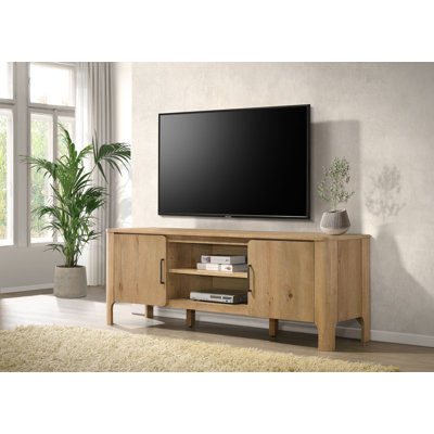 65.4" W Rustic TV Stand, Brown