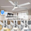 Ventilateur de plafond 52 po en nickel brossé avec lumière Lowe