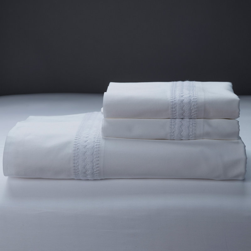 Madeira Sateen Flat Sheet, King Flat Sheet, White