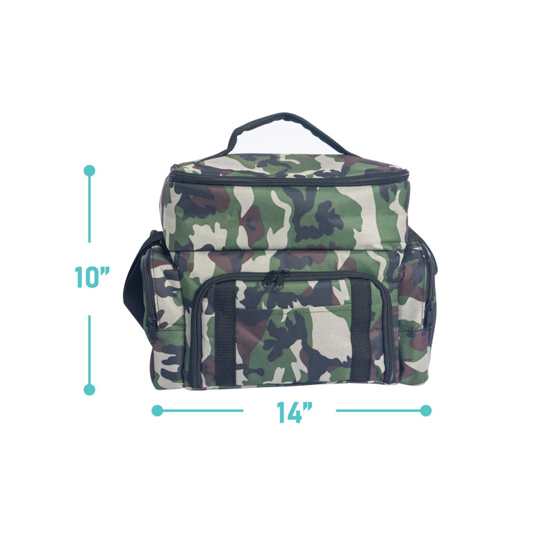 E-Z Travel Camo Print Lunch Box with Insulated Cooler