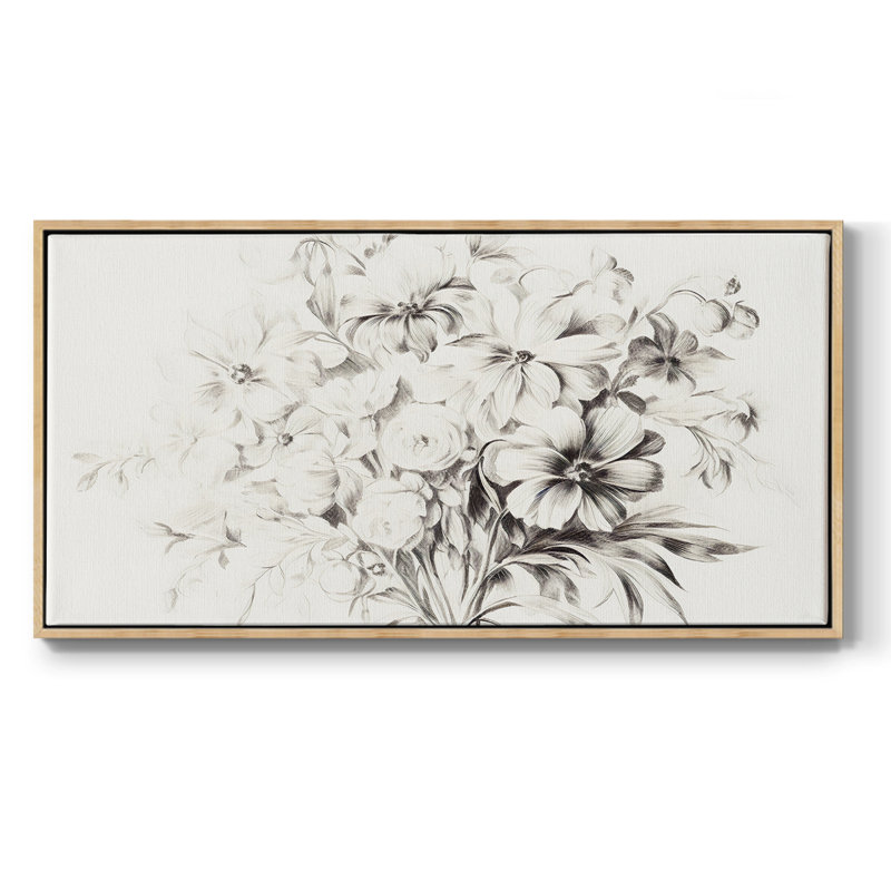 Abstrait, série CMxxxv, toile tendue avec châssis, prêt à accrocher, H 25 po x l 49 po, Naturel