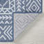 Tapis intérieur / extérieur bleu / blanc Rosenzweig-1343903577