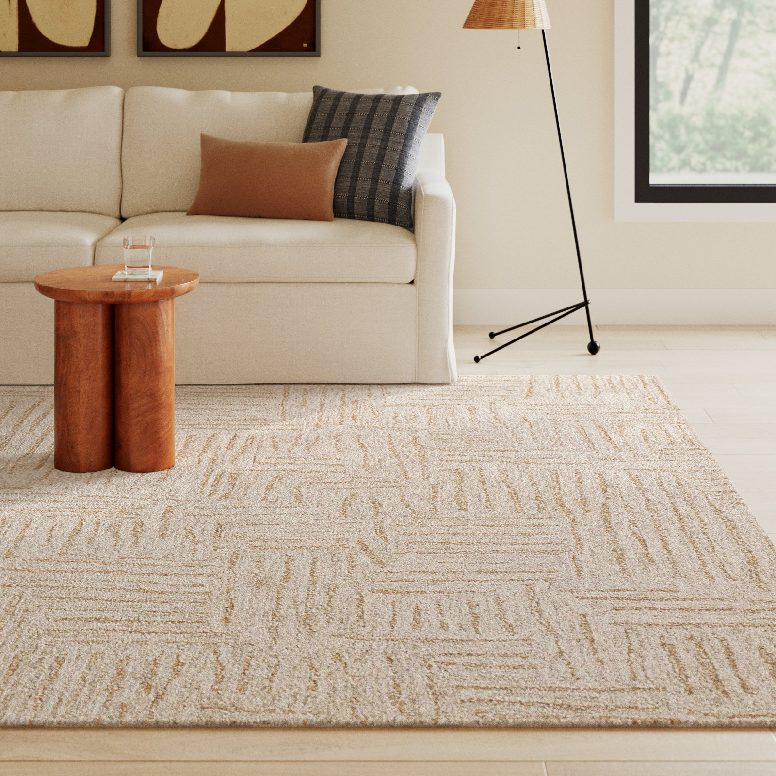 Chris Loves Julia x Loloi Polly Smoke Sand Rug, Rectangle 8'6" x 11'6"