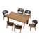 Rectangular 6 - Person  Aluminum Dining Set with Cushions