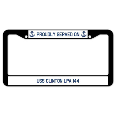 Fièrement servi sur un cadre de plaque USS CLINTon LPA 144