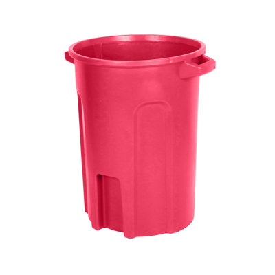 Round Trash Can With Lift Handle - Granite