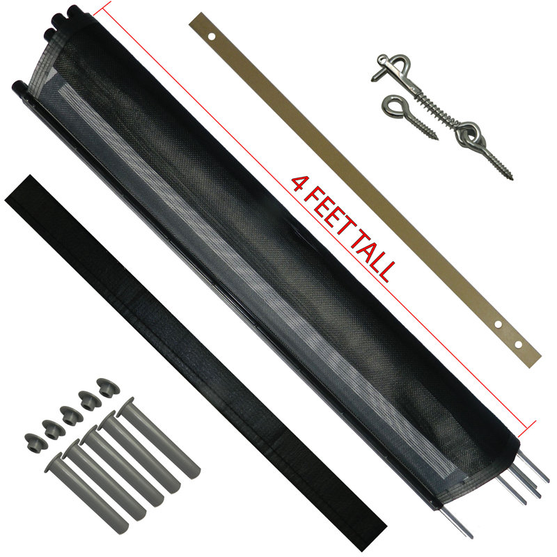 Vinyl Fencing with 4 Panel(s) Included, Black, 48" H x 5" W x 5" D