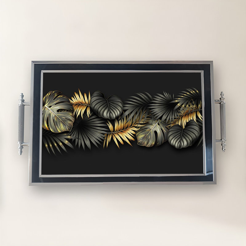 Elegant Glass Tray, 19.7 x 11.4 x 1.4 inches | 100% Durable Glass Construction | Easy to Clean with Damp Cloth | Ideal for Serving, Decorative Display, and Organizing | Stylish Addition to Home Décor
