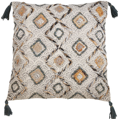 Diamond Cotton Throw Pillow Cover & Insert