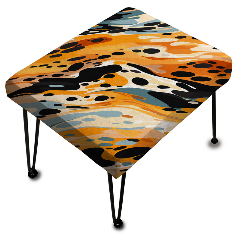 Multicolor Artistic Expression - Abstract Rectangle Ottoman
