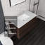 Meuble-lavabo flottant avec comptoir en marbre de culture et lavabo à débordement-47307790