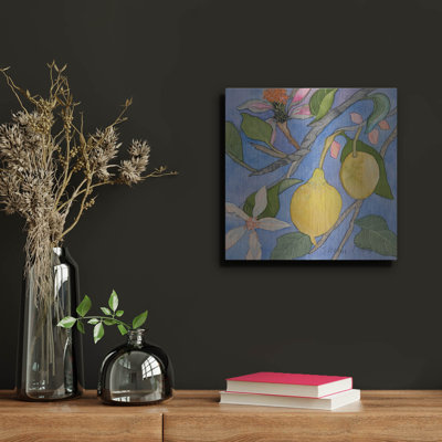 Art mural en métal «Lemon Tree Italy 2» par Sharon Pitts