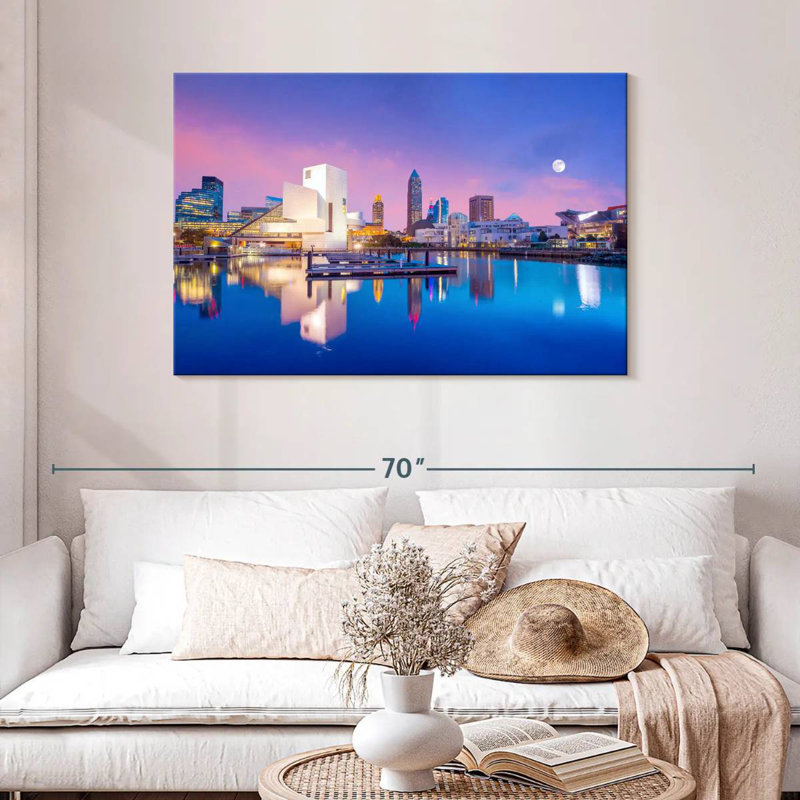 Senne Downtown Cleveland Reflection, 30" H x 45" W