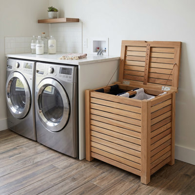 Gohoho Solid Wood Laundry Hamper