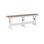  Garden Classic Regular Antique Mahogany Top With White Base 66″ Counter Bench