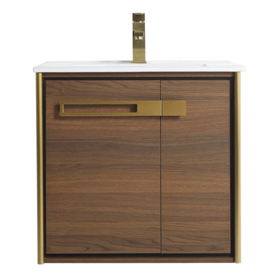 24'' Single Bathroom Vanity with Vitreous China Top
