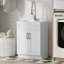 Armoire de buanderie tout-en-un de luxe Hennessy 24 po avec robinet et lavabo en ABS
