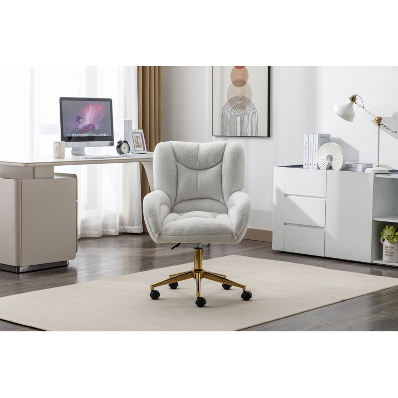 Chaise de bureau pivotante 360, Teddy, Ivoire ivoire