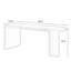 Bureau en bois massif noir demi-cercle-416582426