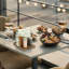 Distributeur de serviettes en bois pivotant avec support à serviette en bois grande capacité pour table, comptoir de cuisine, décoration de table de salle à manger
