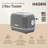 Haden Chelsea Stainless Steel 2 Slice Toaster, Extra Wide Slots, Grey & Chrome-119315226