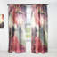 Panneau de rideau simple semi-diaphane avec passe-tringle Linen-80631018