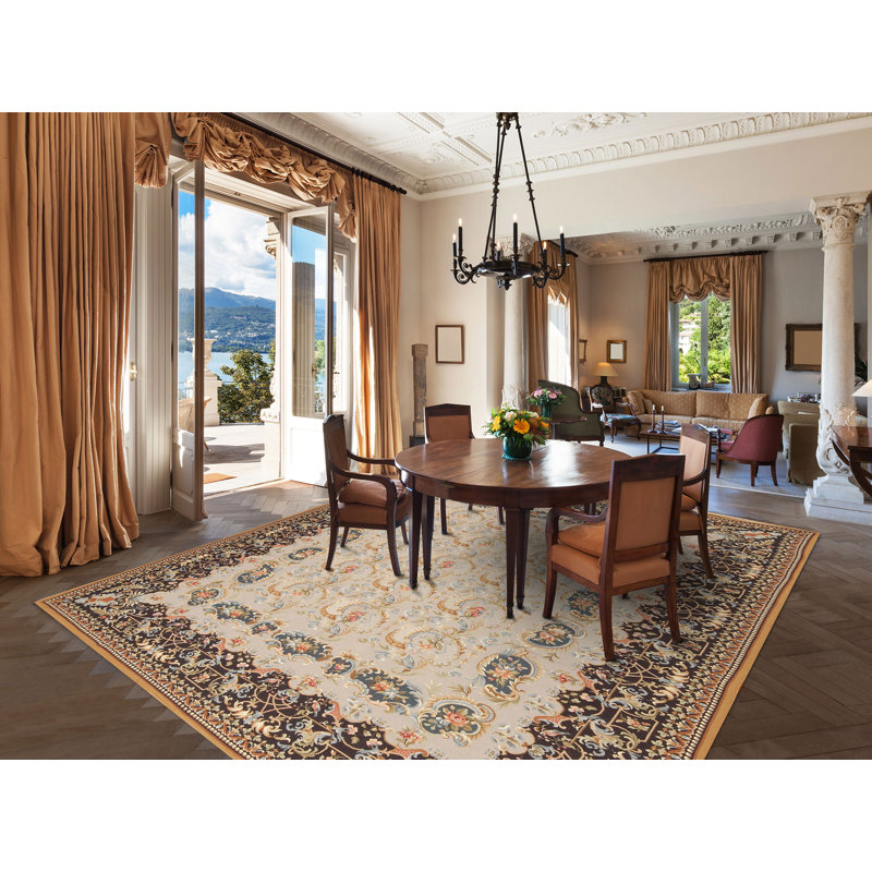 Highland Needleworks Flatweave Wool Area Rug, Rectangle 6' x 9'