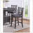 Contemporary Dining Room Counter Height 5Pc Dining Set Round Table W Leaf And 4X Side Chairs Gray Finish Solid Wood