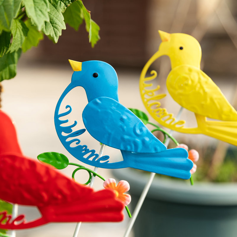 Ensemble de piquets de jardin 3 pièces Denka Bird