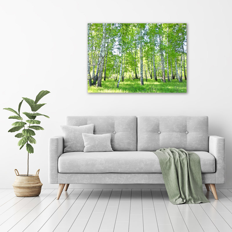 Birches - No Frame Print on Glass