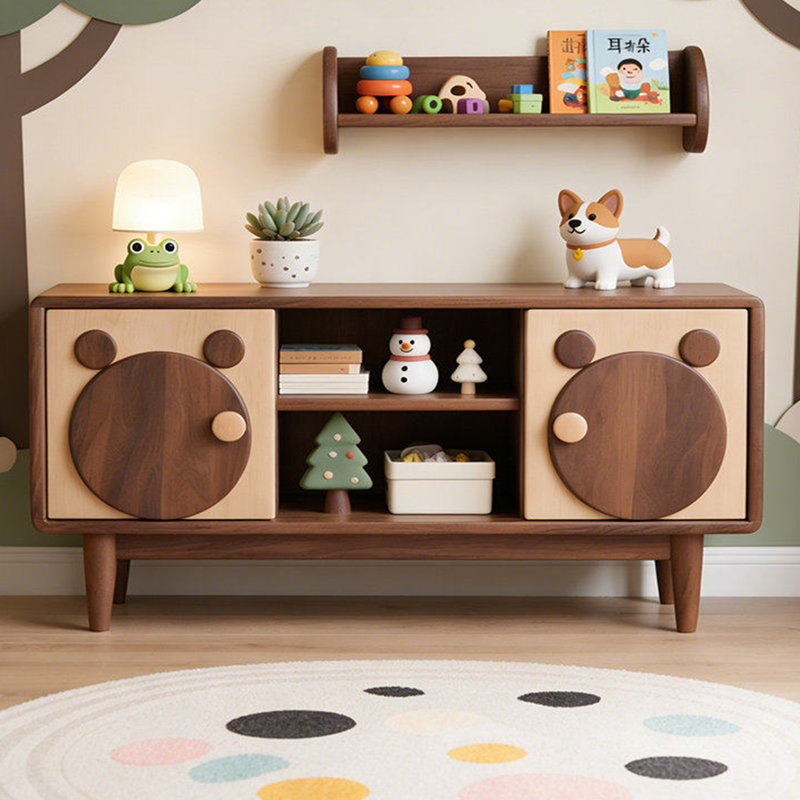 Buffet rétro de style français, H 21,6 po x l 55,1 po x P 14,9 po