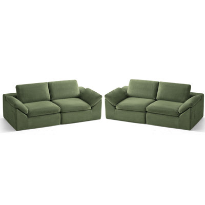  Mariyan 79'' Upholstery Boneless Sofa ( Set of 2)