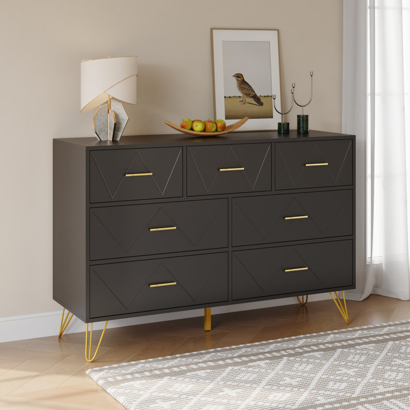 47.25 " W 7 - Drawer Dresser, Black