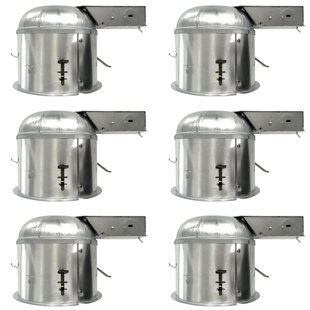 Air-Tight 6'' IC Rated Remodel Recessed Lighting Housing (Set of 6)