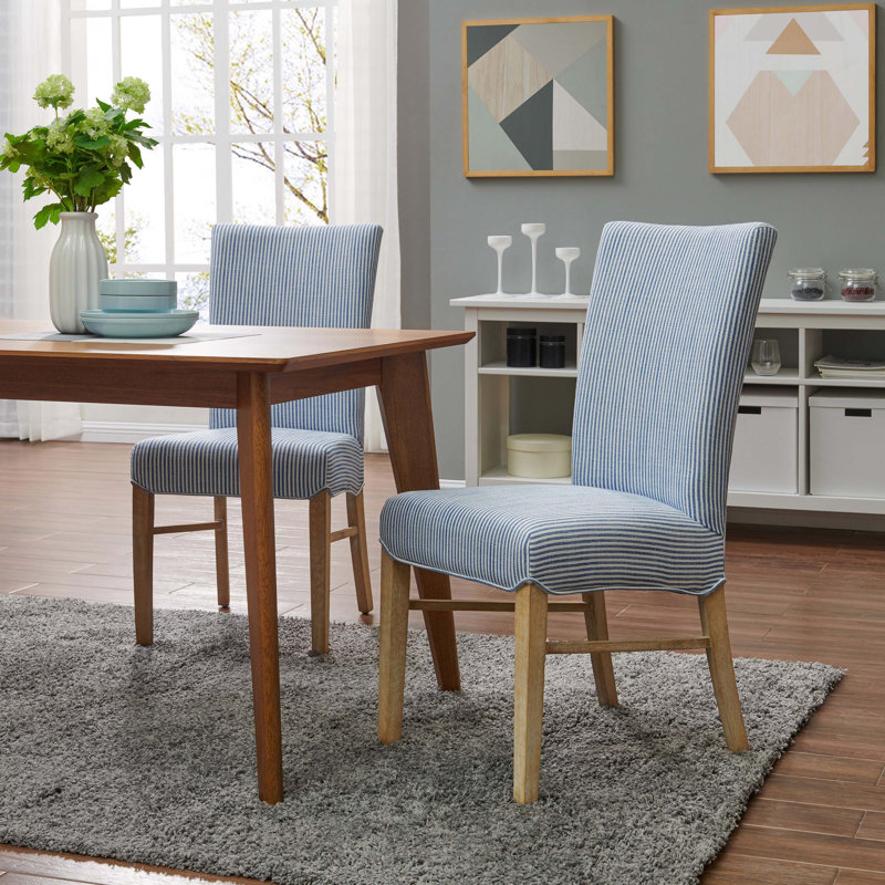 Miramonte 19" W Dining Chair, Blue Stripes