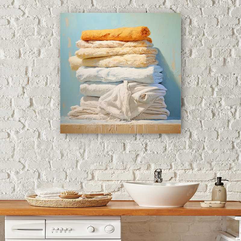 Linge à linge blanc et orange 4, H 32 po x l 16 po x P 1 po