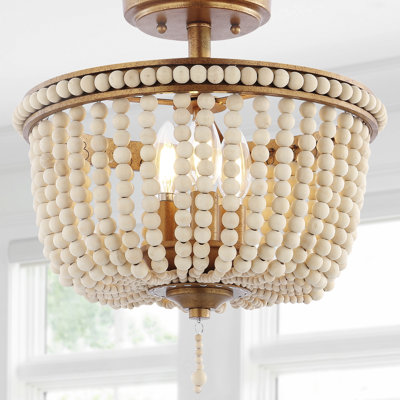 Norcott Solid Wood Semi Flush Mount
