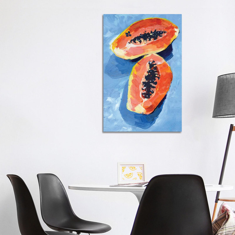 Bold Papaya II by Jennifer Paxton Parker - Wrapped Canvas Print, 101.6 cm H x 66.04 cm W x 3.175 cm D